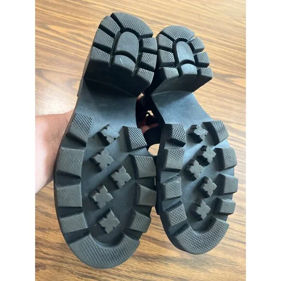 Steve Madden Jennica black open toed strappy sandal size 8M - Picture 4 of 7